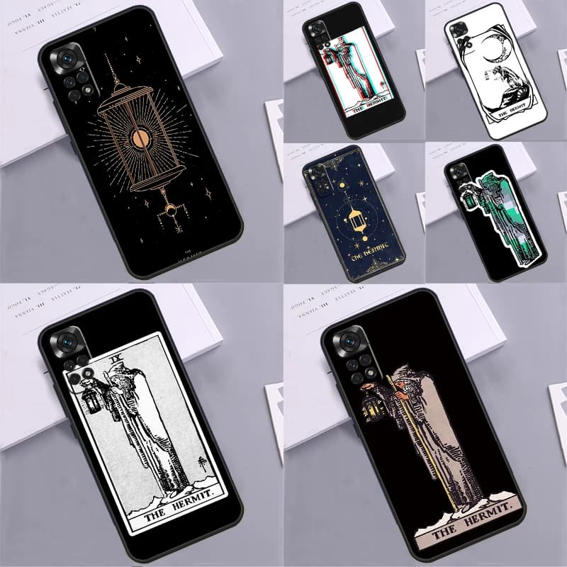 Custodia per carte dei tarocchi dell'ermita per Xiaomi Redmi Note 13 14 Pro 9 10 11 12 Pro 10S 11S 12S Redmi 13C 10C 12C 14C Coque