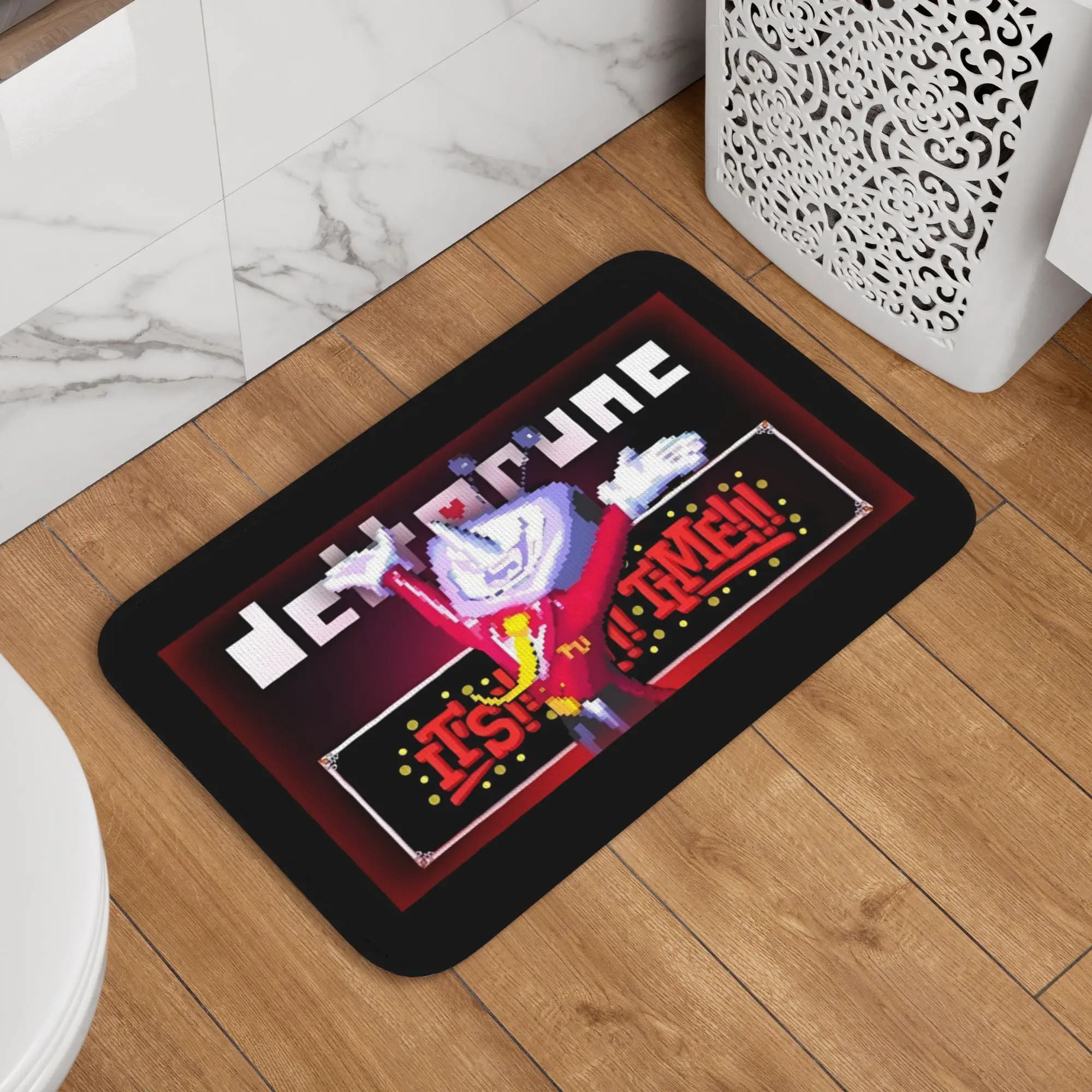 Tappetino Personalizzato 'It's TV Time' per Videogiochi Deltarune, Antiscivolo per Ingresso, Bagno, Cucina, Porta, Giardino, Tappeto, Tappetino per Piedi