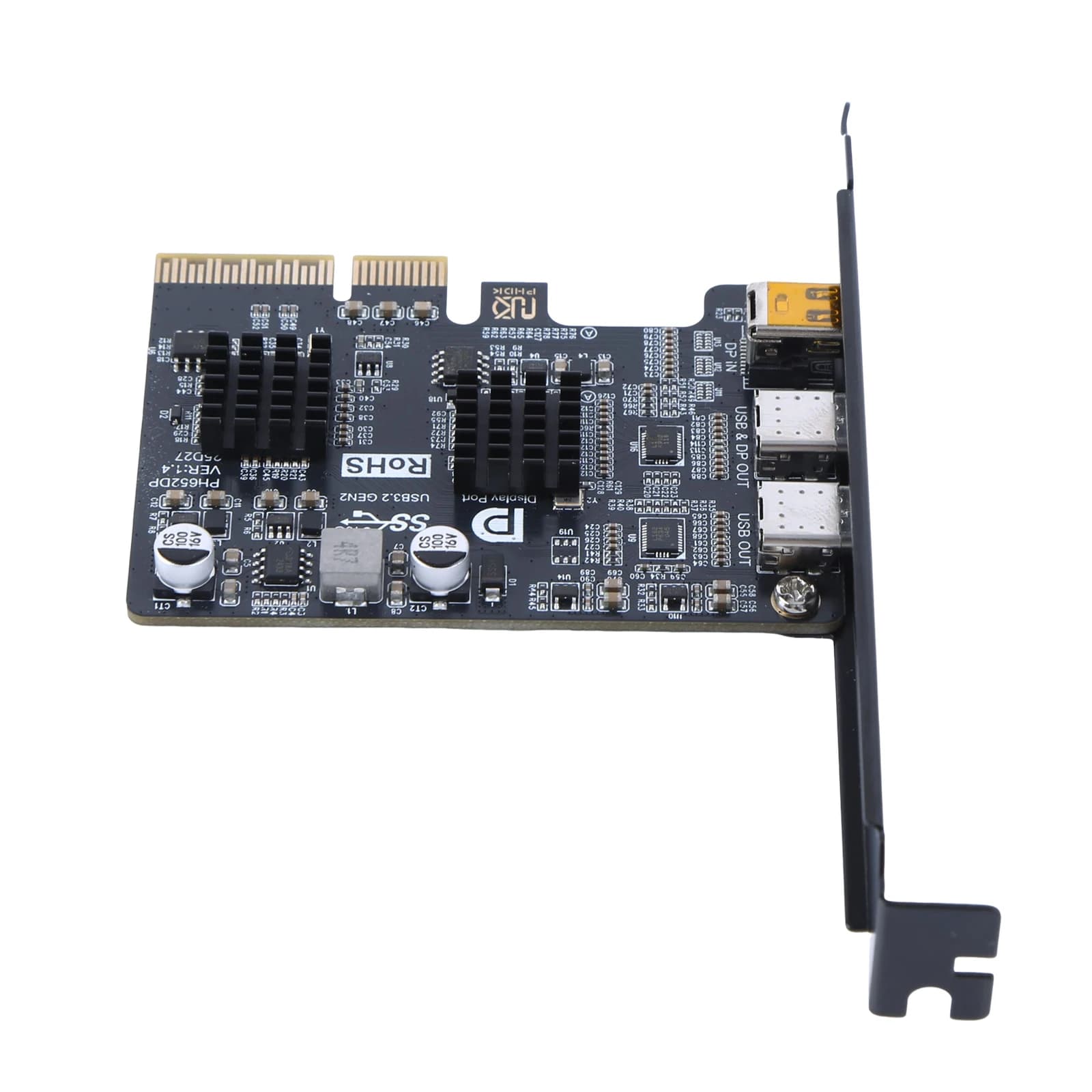 Scheda di Espansione Type-C con Controller ASM3142, USB 3.1 10Gbps Gen 2, Scheda di Espansione Riser con Doppia Porta USB-C, Docking Station per Desktop