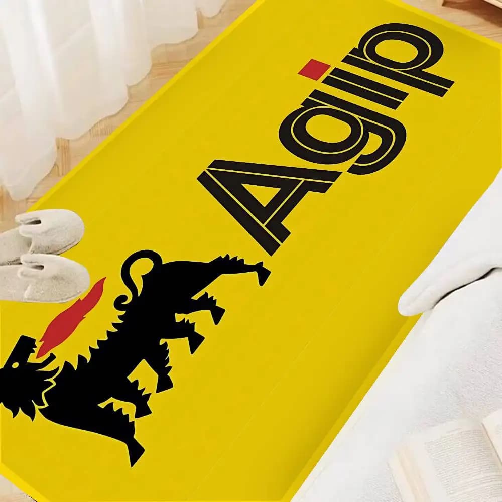 A-Agip E-Eni Racing Car Bathroom Mat Kids Room Bedroom Decoration Balcony Anti-Slip Doormat Living Room Welcome Rug