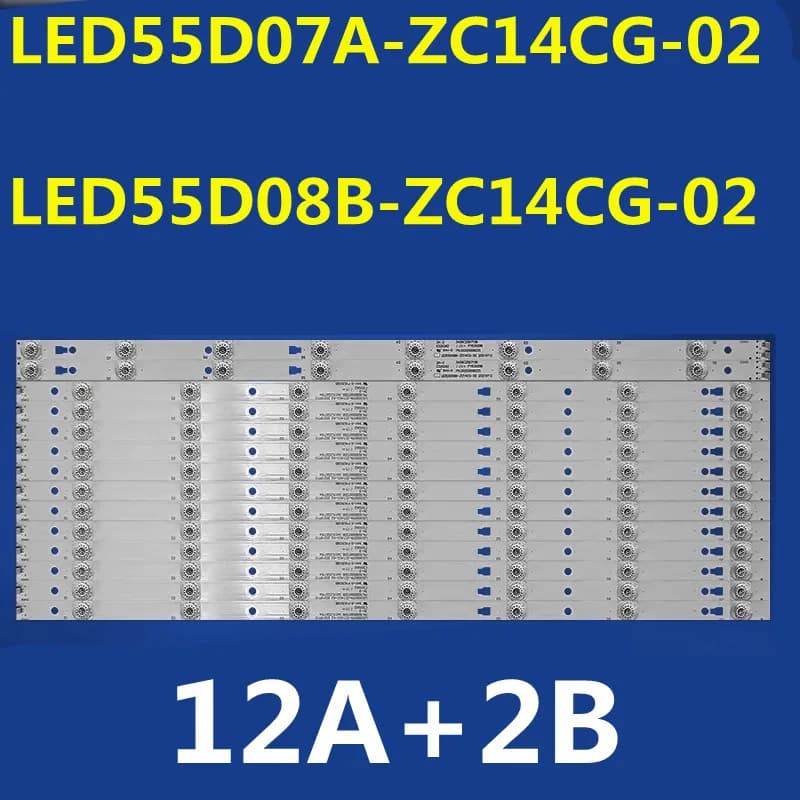 Striscia LED di retroilluminazione LED55D07A-ZC14CG-02 LED55D08B-ZC14CG-02 30355008225 per 55A5 LE55B510X LE55D8810 MHDV5533-U4 JVC LT-55C550