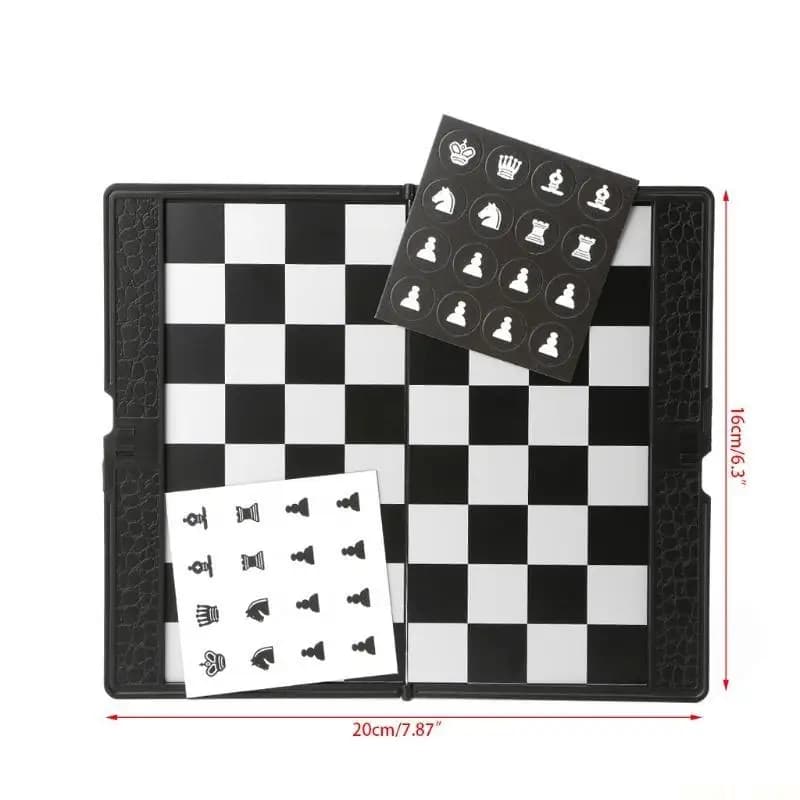 U2JB Tasca Pieghevole Magnetico Set Scacchi Internazionali Dama Aereo da Viaggio
