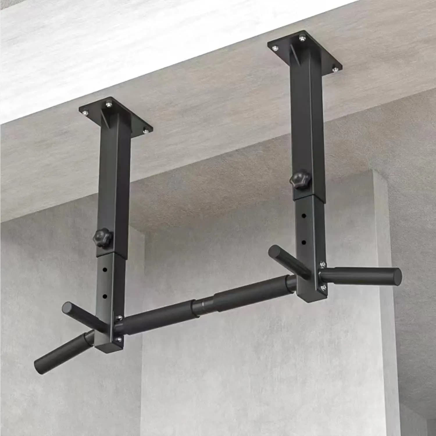 Wall traction bar, traction bar to be mounted on beams, traction bar to be mounted on beams or home gym panel with wooden support and wall mounting