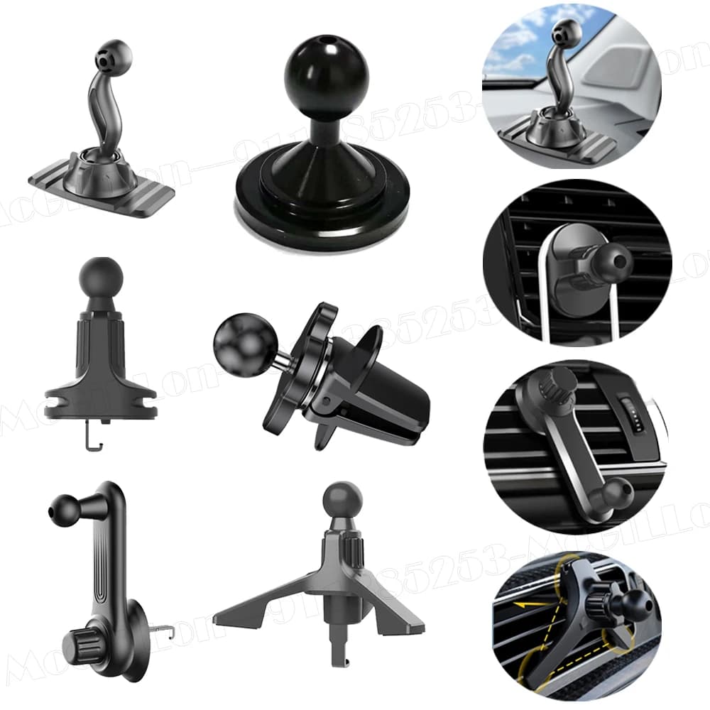 Clip universale per presa d'aria per auto con base a sfera da 17 mm per supporto magnetico per telefono per auto Supporto per cruscotto Accessori per telefoni cellulari