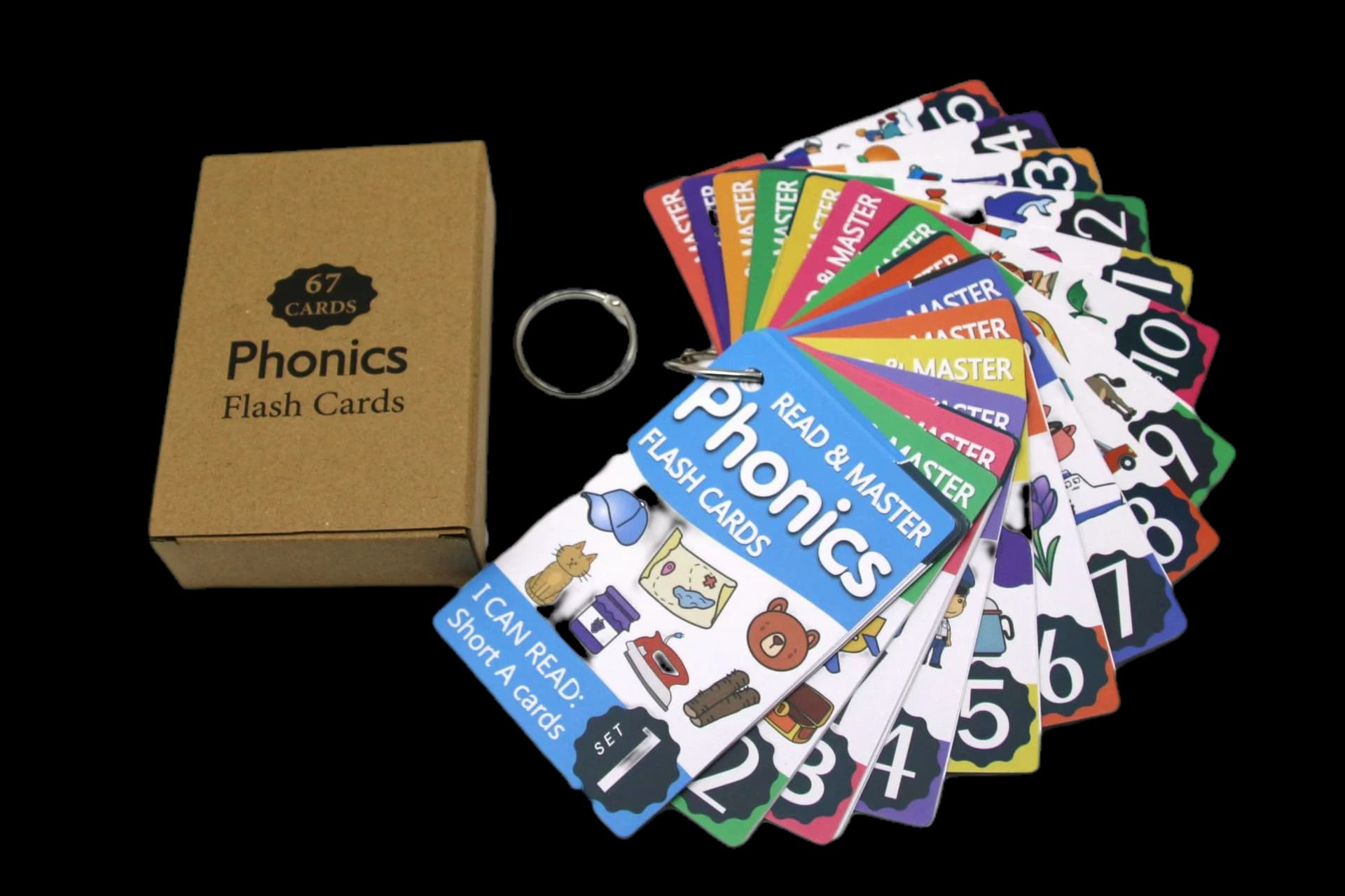 107 - Group Set of English Phonics Flash Cards: Ideal Montessori - Inspired Educational Toys for Kids' Root Word Learning gift
