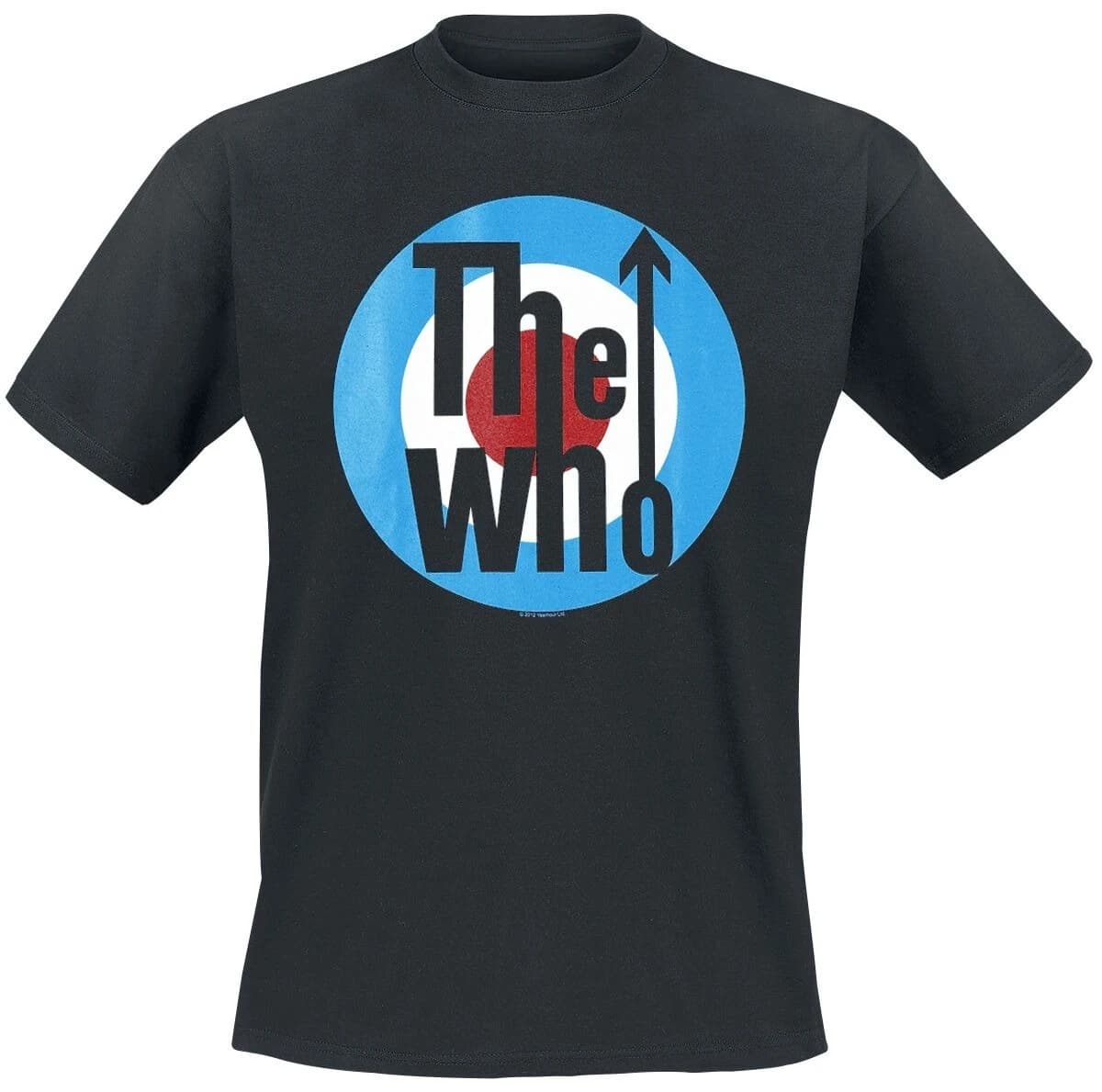 T-shirt in cotone con stampa del logo The Who Classic Target Arrow, maglietta girocollo unisex British Rock Streetwear