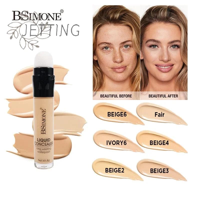 BSIMONE Correttore liquido-Pori leggeri per imperfezioni di cerchi scuri - Correttore cremoso minimalizzante, finitura naturale