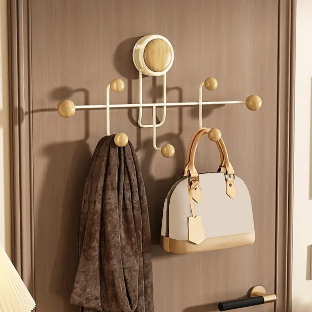 Gancio da parete per camera da letto, ganci a ventosa resistenti, appendiabiti multi-gancio senza foratura, portaoggetti per ingressi, bagni, camere da letto