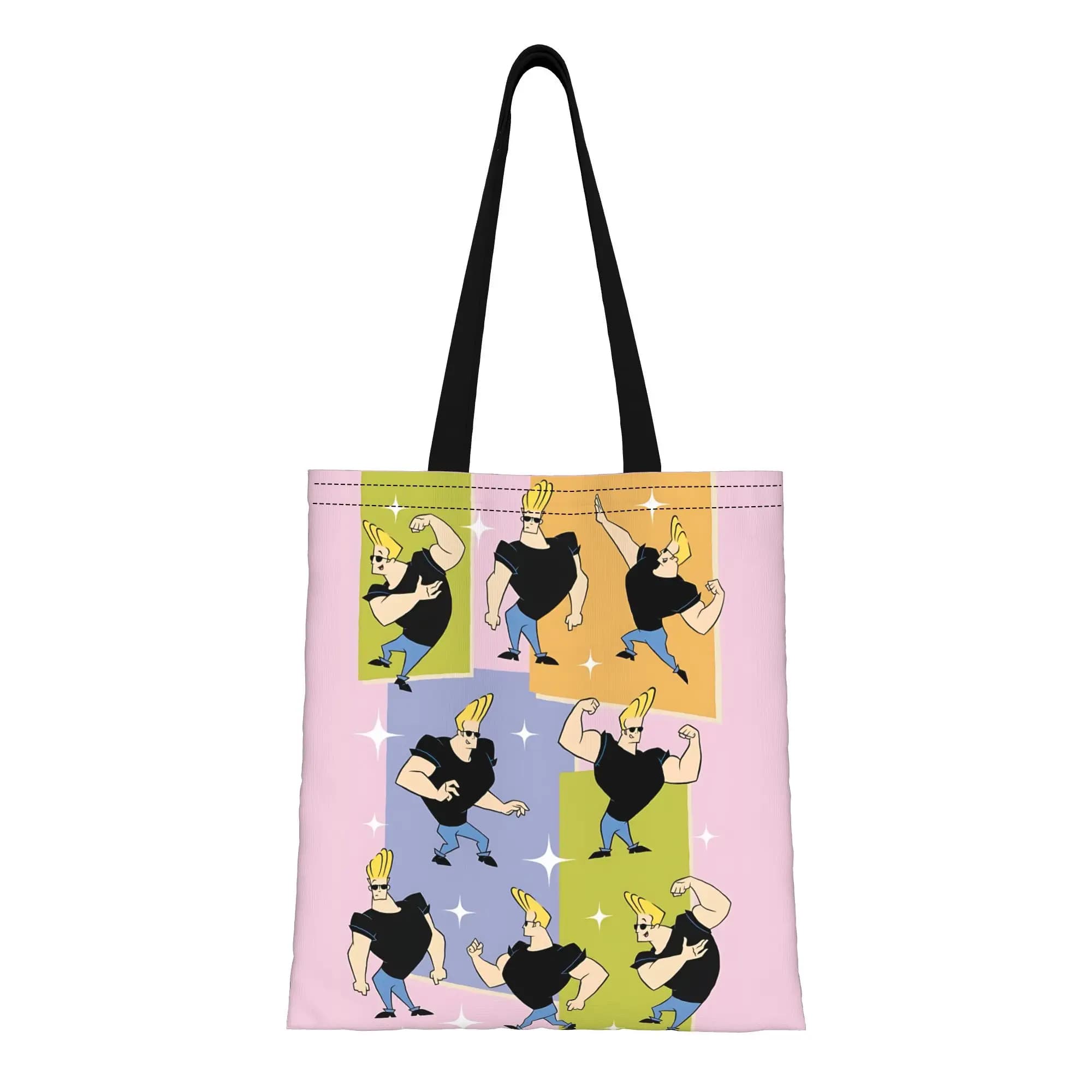 Borsa tote in tela A Walking Pop Culture 1PC J-Johnny Bravo, perfetta per lo shopping, la spesa, borsa a tracolla