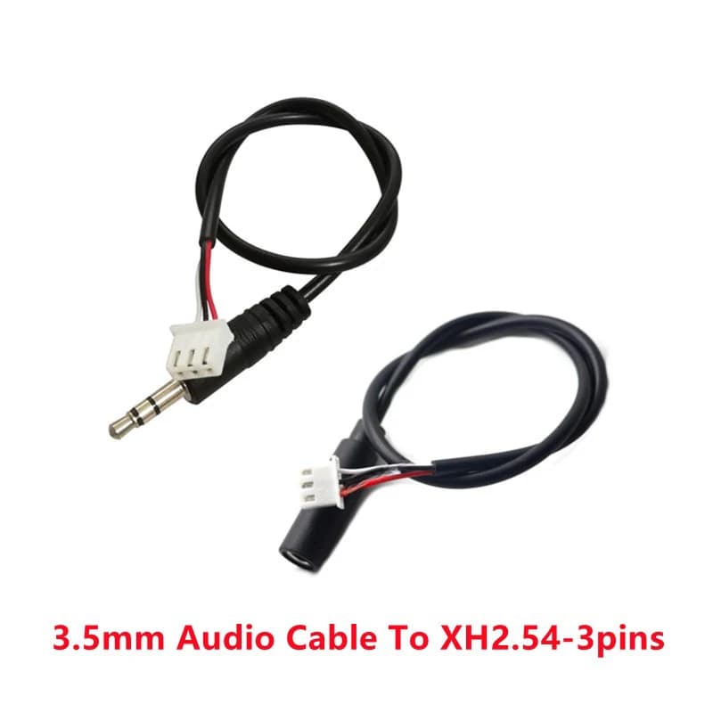 Cavo di Prolunga Stereo a 3 Conduttori, Jack 3.5mm Maschio-Femmina a Terminale XH2.54 3P, Cavo AUX per Cablaggio Amplificatore Audio
