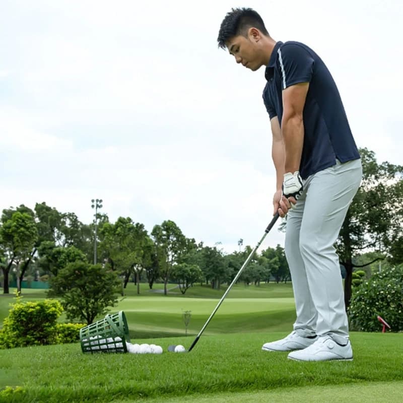 Large Capacity Portable Golf Basket Stable Carry Bucket Golf Ball Container with Handle with Handle for Courts Accessory