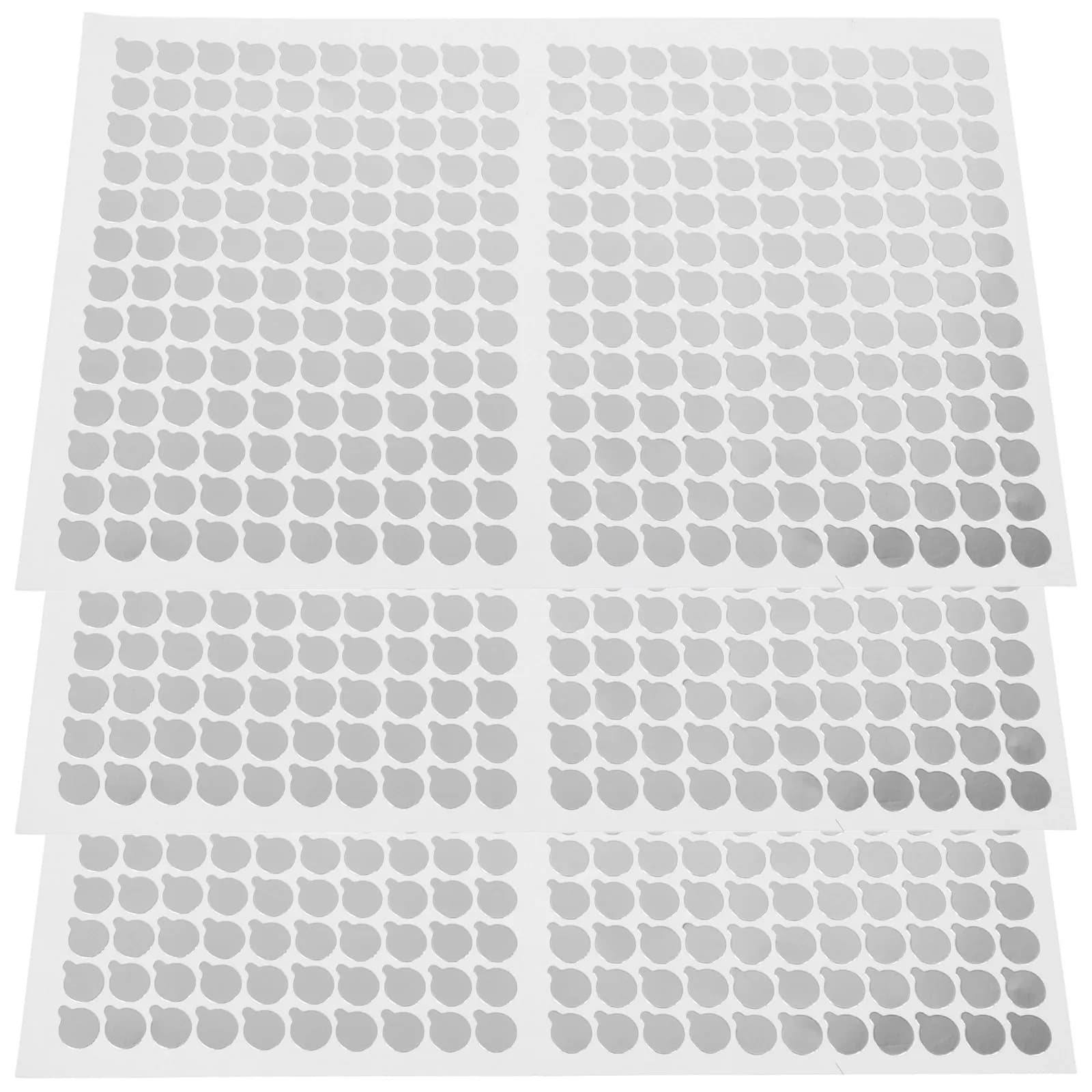 270Pcs Aluminum Foil Bottle Seals Self-Adhesive Heat Sealing Liners for Skincare Lotion Essential Oil Containers Foil Lid