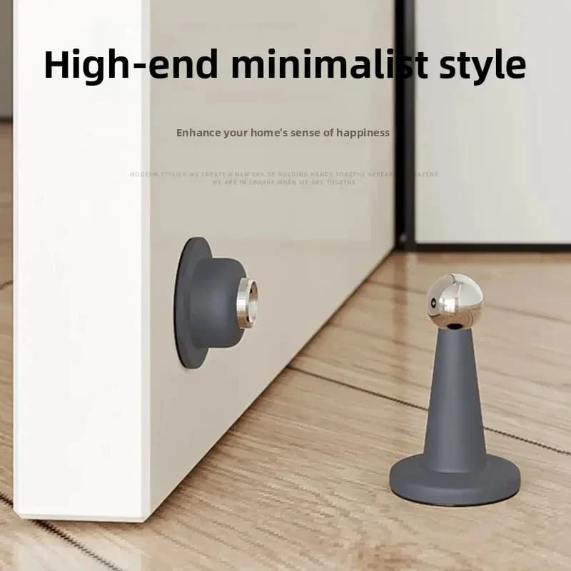 Silicone No-Drill Door Stopper Anti-Collision Floor Stopper with Strong Suction for Bedroom Wall Protection Home Use
