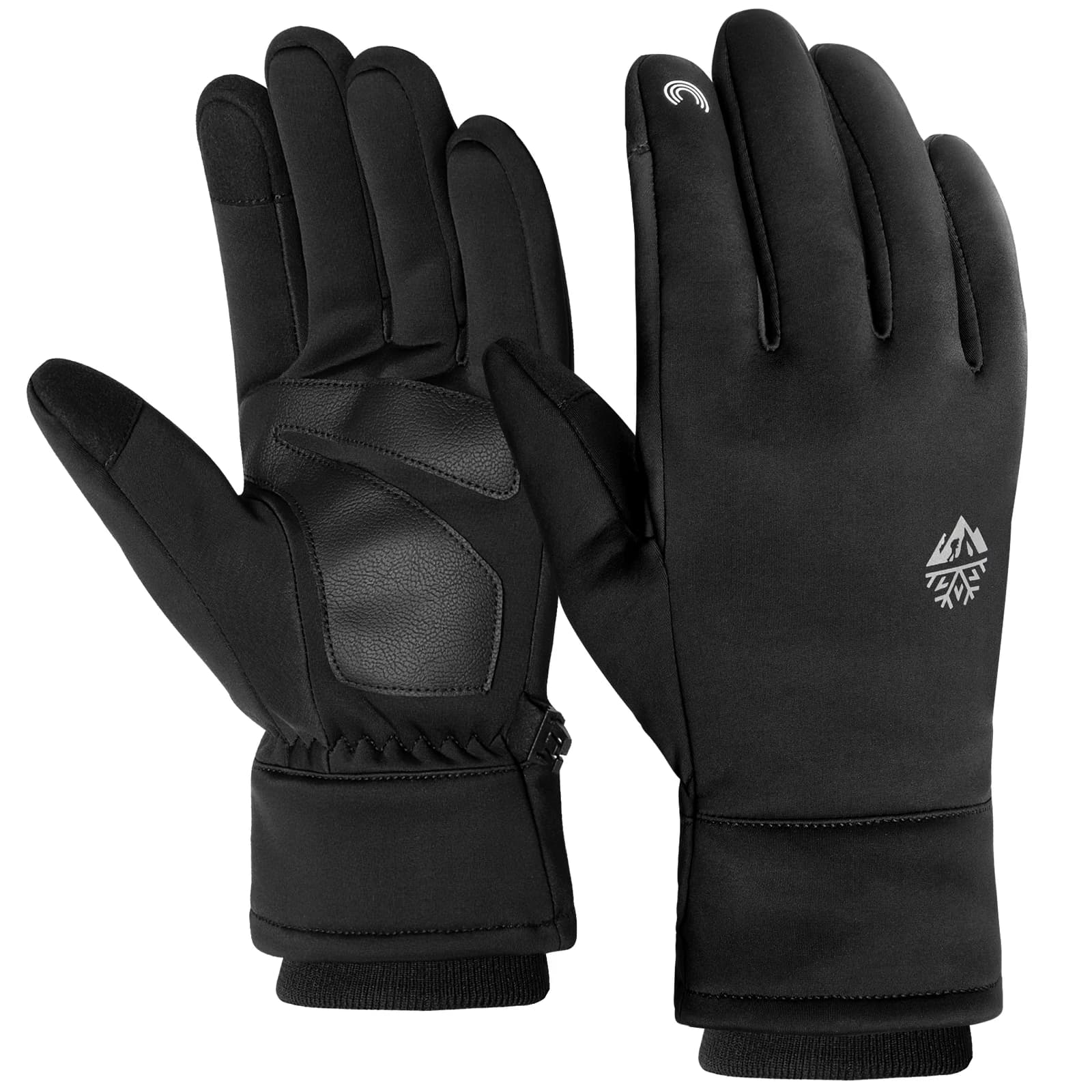 Guanti invernali caldi ispessiti Guanti sportivi impermeabili touch screen Guanti da ciclismo da sci da corsa in pile termico caldo
