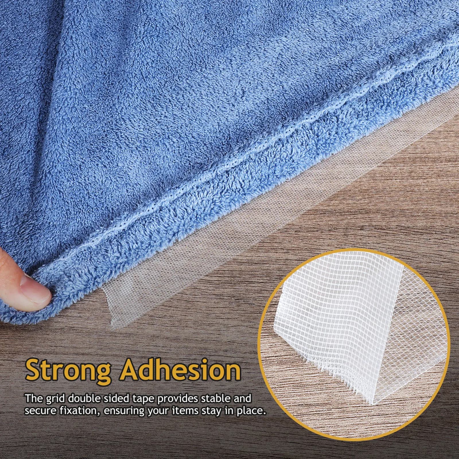 1 Rotolo di Nastro Biadesivo a Griglia, Nastro Adesivo Resistente a Base Tessile per Tappeti, Moquette, Tende, Tappetini, Poster, Montaggio e Riparazioni