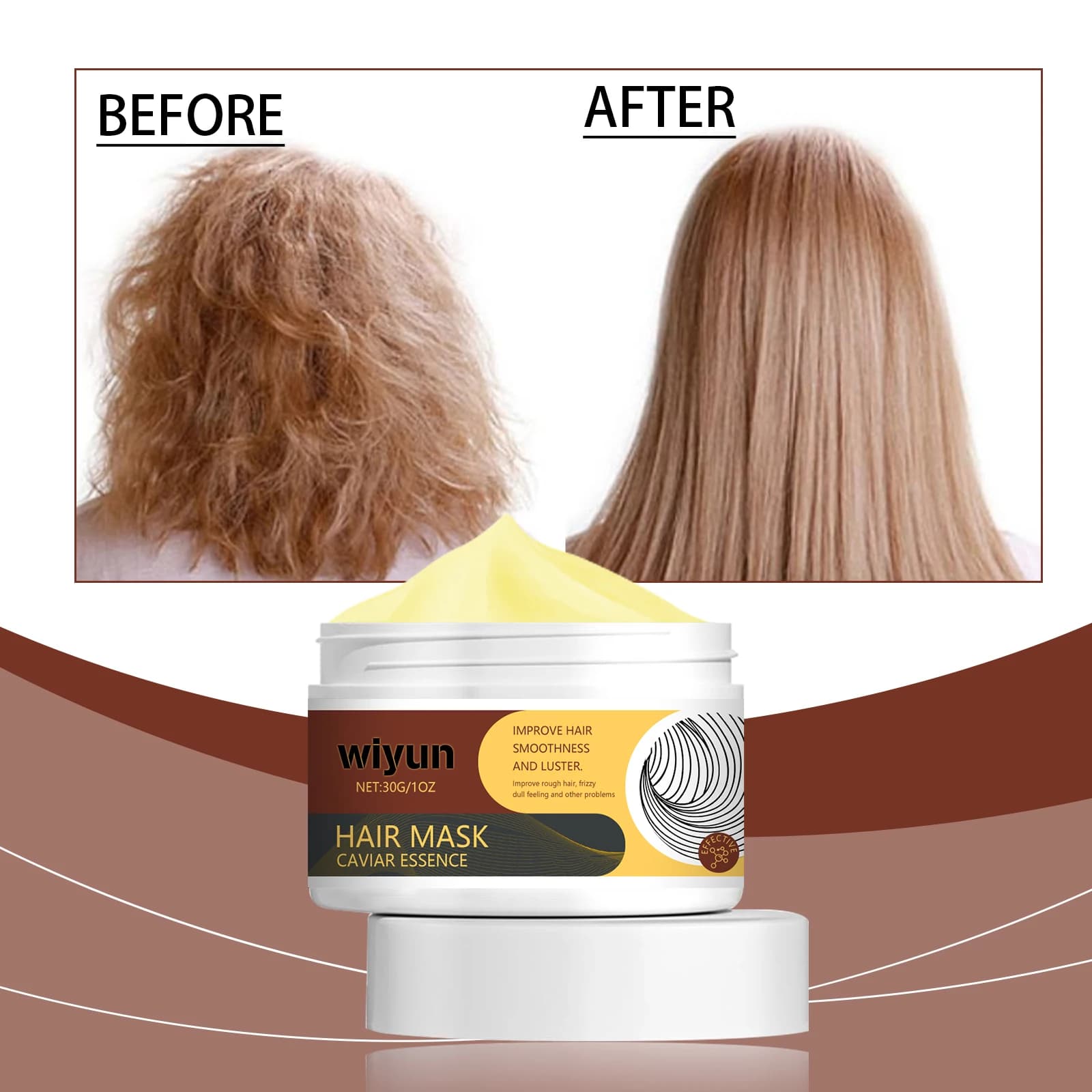 Maschera per capelli al collagene Riparazione profonda Capelli secchi danneggiati Condizionamento al collagene Maschera per capelli idratante intenso Essenza Balsamo alla cheratina