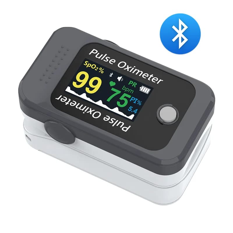 Bluetooth BERRY BM1000C Pulse Oximeter with Free App, 2 Vie Display, Automatic Switching for Sport and Home Use