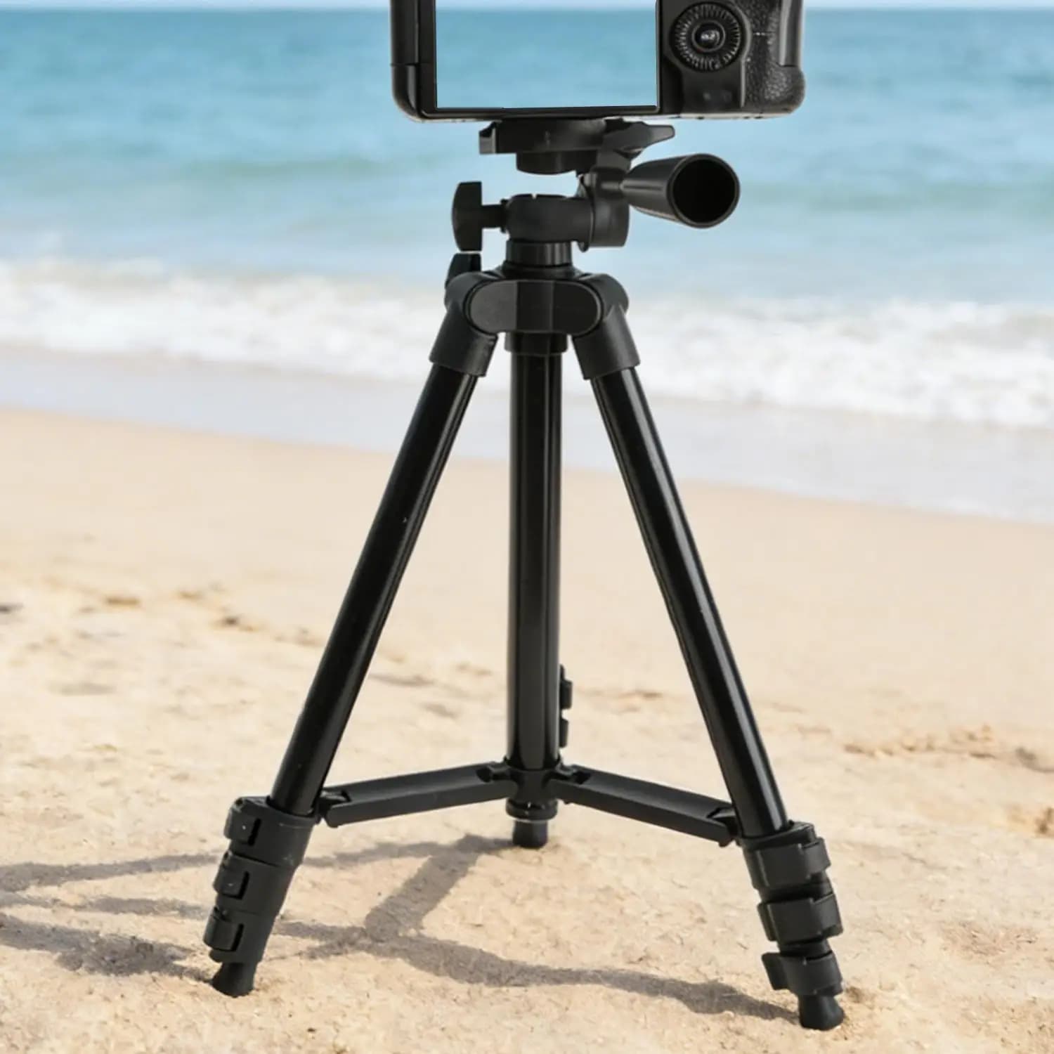 Supporto per treppiede portatile per fotocamera, supporto antiscivolo per videocamere GoPro DJI Hero Insta360 Canon Sony, staffa universale per treppiede