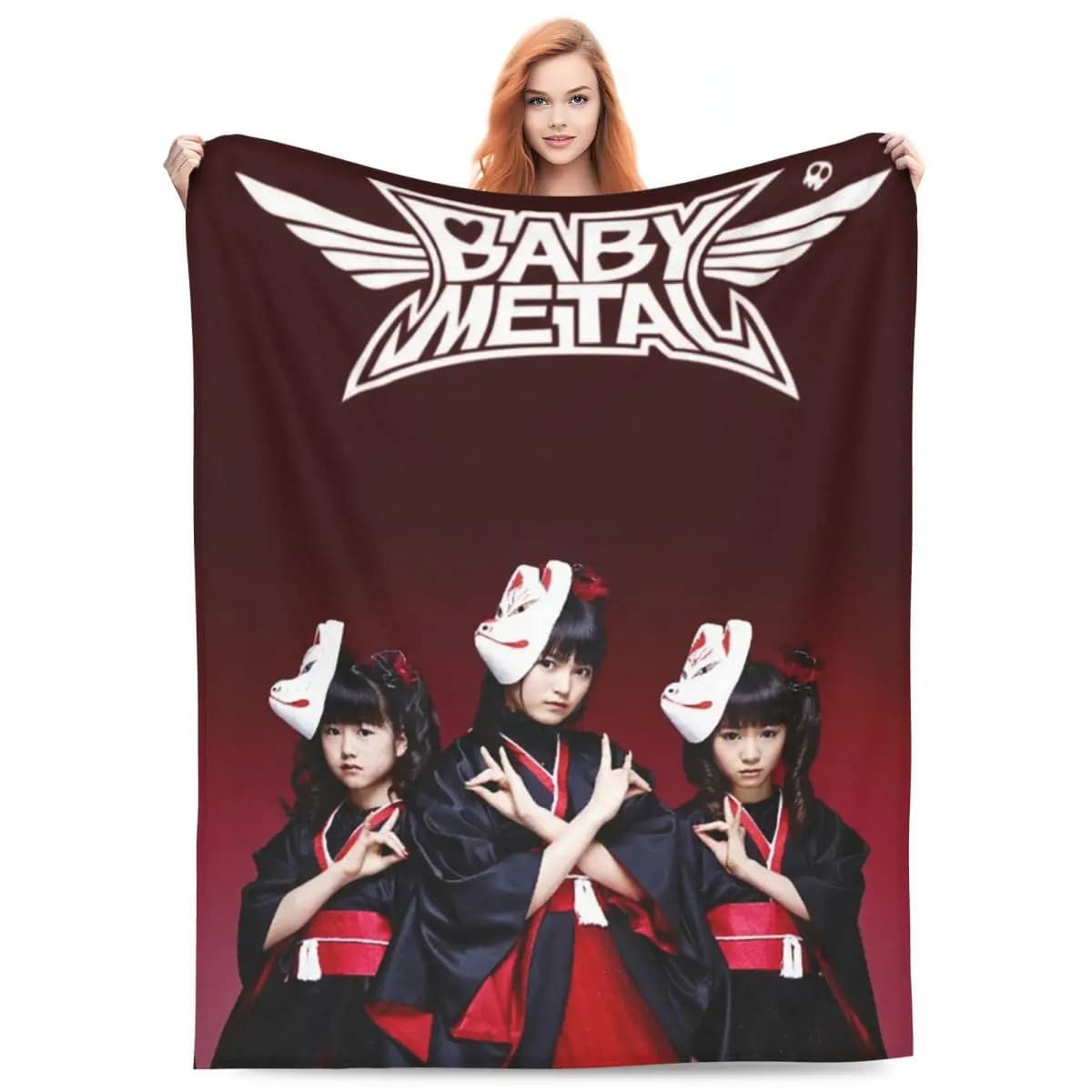 Babymetal Combination Blankets Fleece Throw Blanket Super Soft Throw Blankets for Home Bedroom Travel Throws Bedspread Quilt