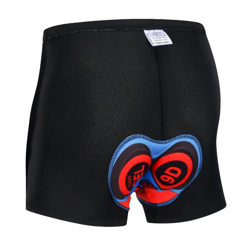 Breathable Mens Cycling Underwear Polyester, Silicone Comfortable Fit Cycling Pants Shock Absorption Black Cycling Shorts