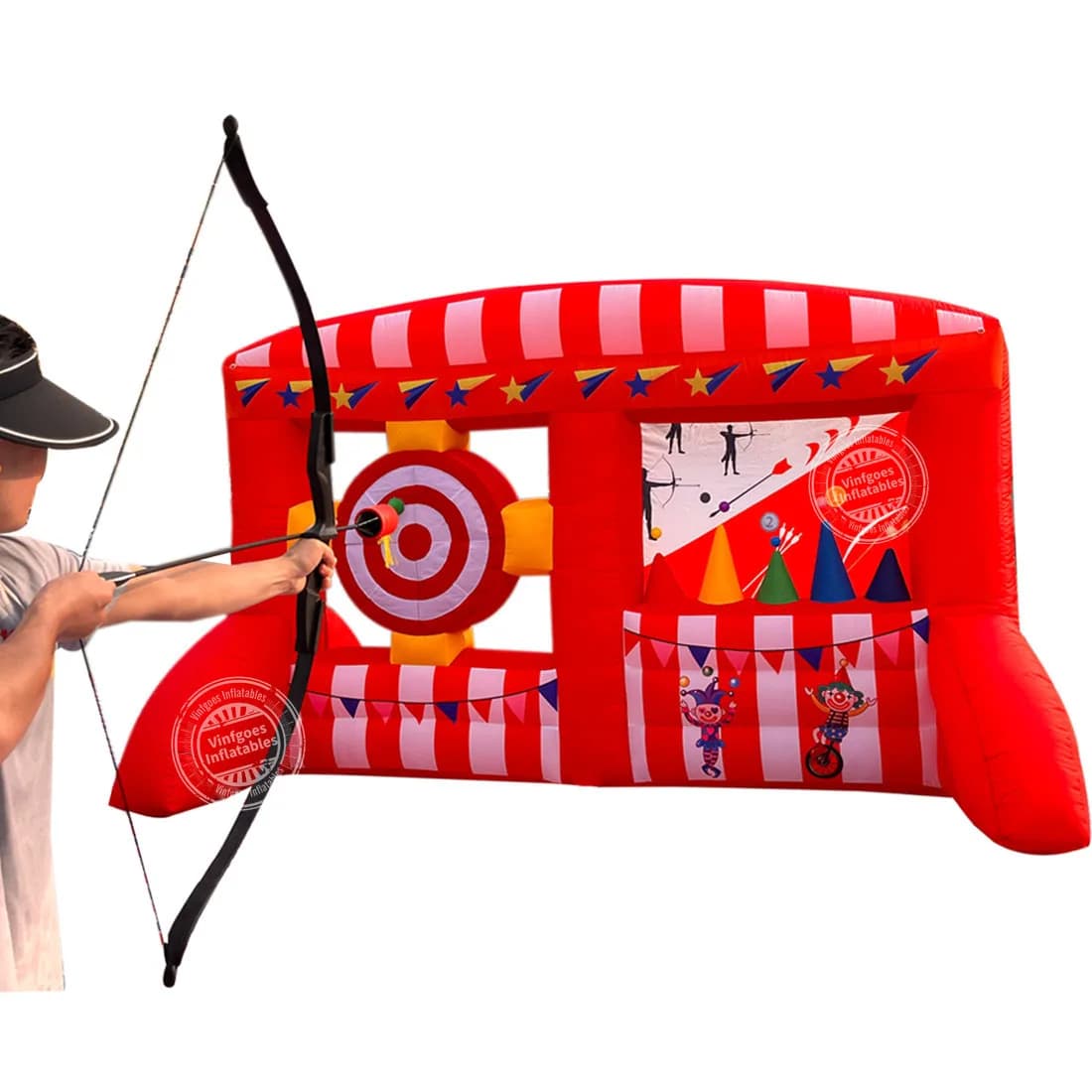 Dardo gonfiabile + gamma di tiro con l'arco gonfiabile tiro con l'arco tiro con l'arco bersaglio 2 in 1 giochi sportivi interattivi