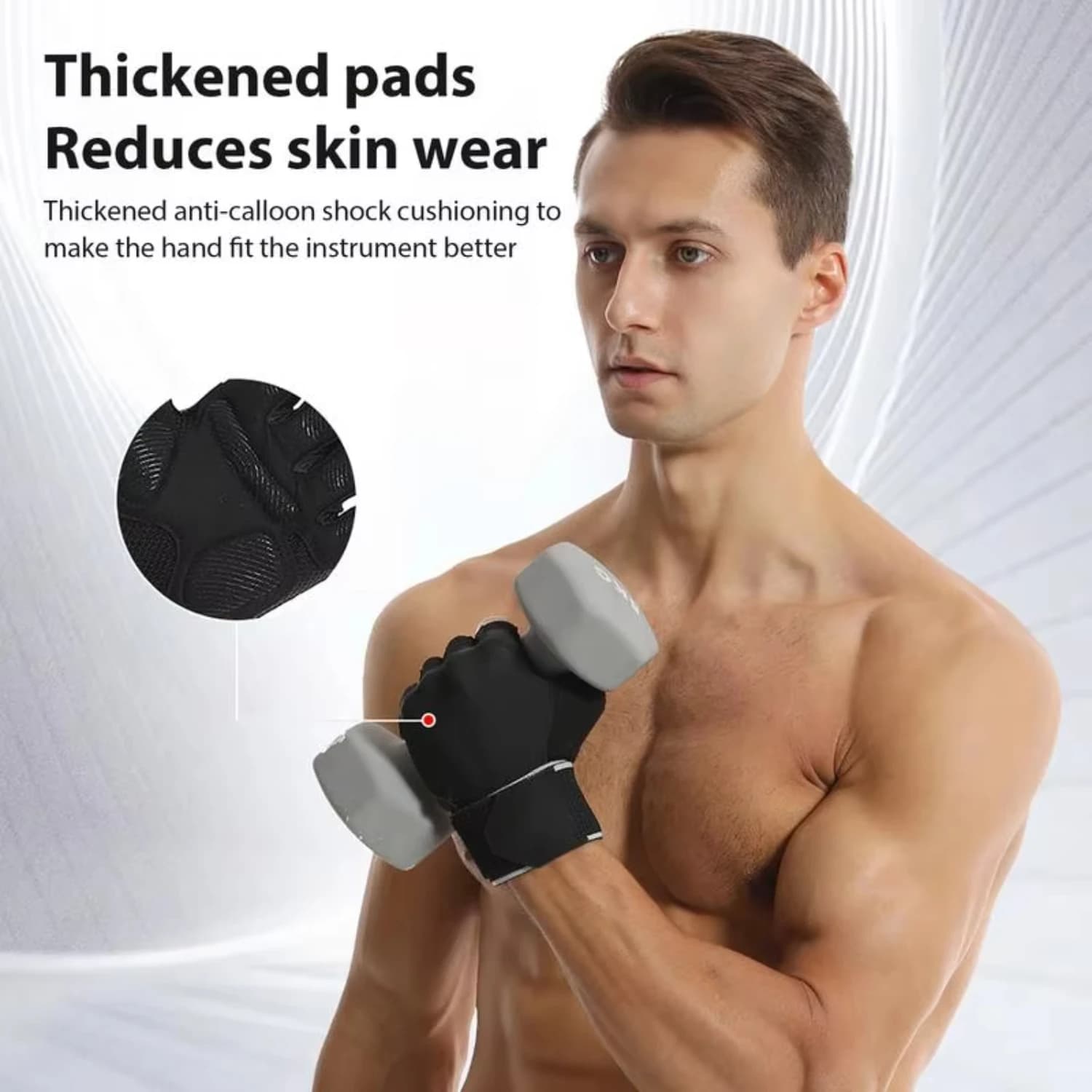 Lifting Gloves Fitness Gloves Adjustable Half Fins Gym Gloves with excellent grip and protection Weight lift
