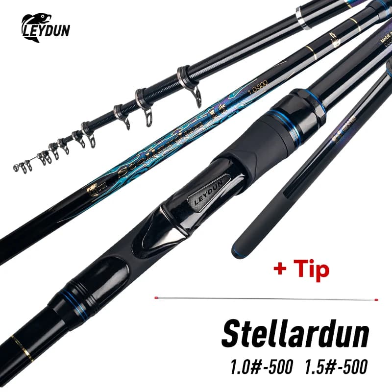 LEYDUN STELLARDUN ISO Canne da pesca 500 1 1.5 Boa Pesca telescopica Surfcasting Spinning Pesca su roccia per la pesca in mare costiero