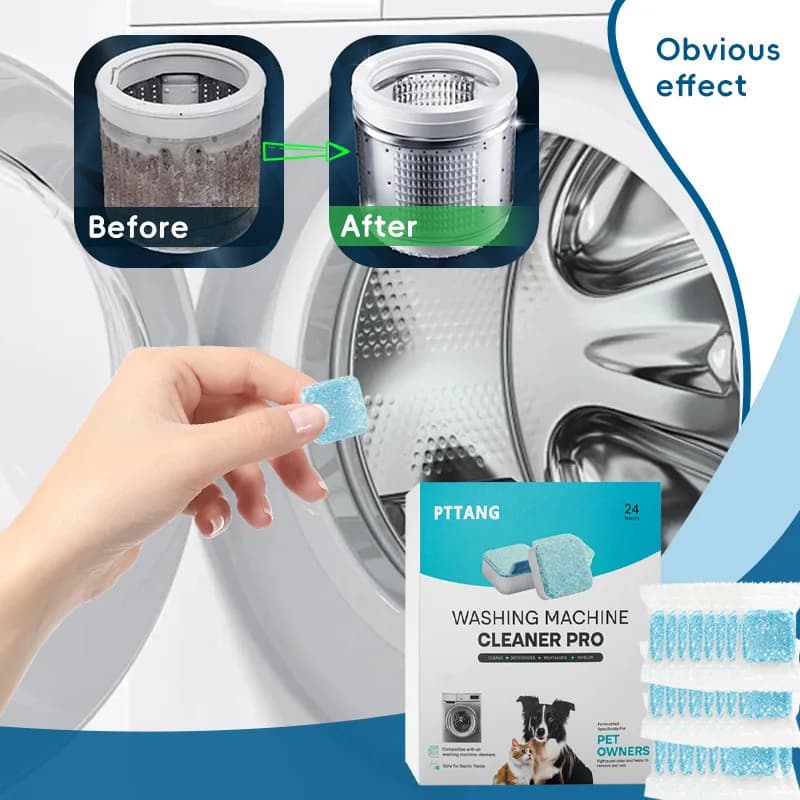 Compresse detergenti per lavatrice Pulizia profonda Rimuovi residui Odore sporco Facile da usare per tutte le rondelle Portatile potente