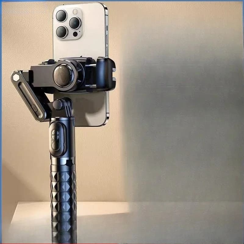 Treppiede da pavimento con stabilizzatore a tre assi con gimbal anti-vibrazione portatile. Bastone selfie per artefatto Douyin