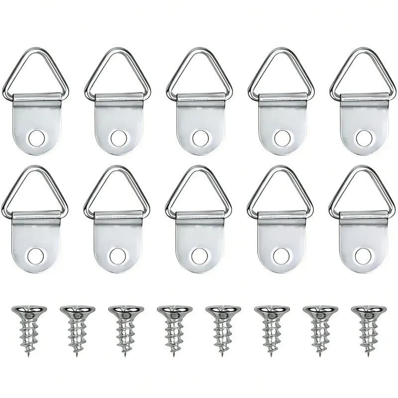 32 ganci da parete in argento con 32 viti, mini luce per decorazioni con cornici, specchi, orologi