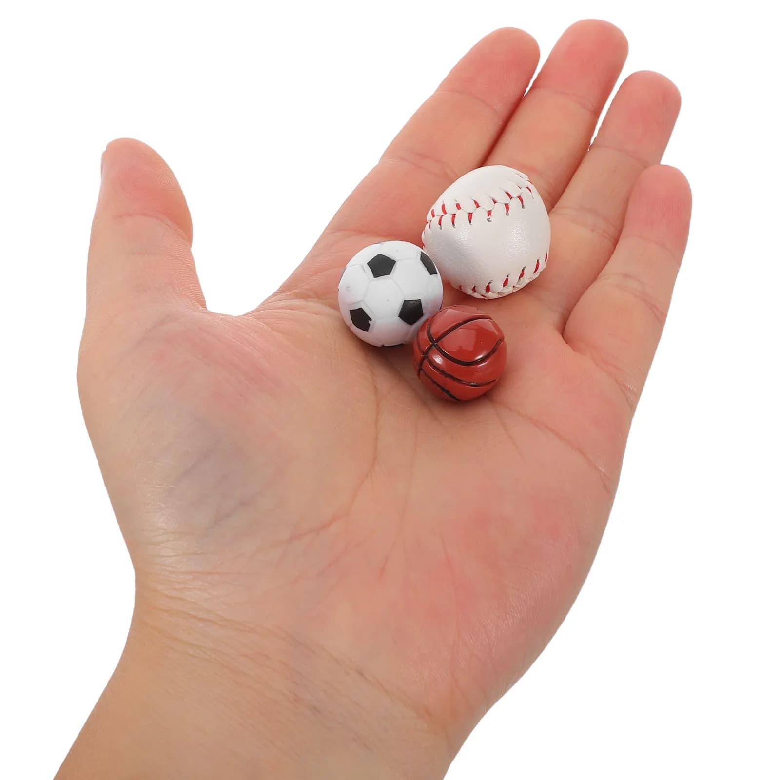 Realistic Mini Sport Accessories Set for Doll House: Basketball, Football, Jumping Wheel - Ideal for Photography and Decoration BJD