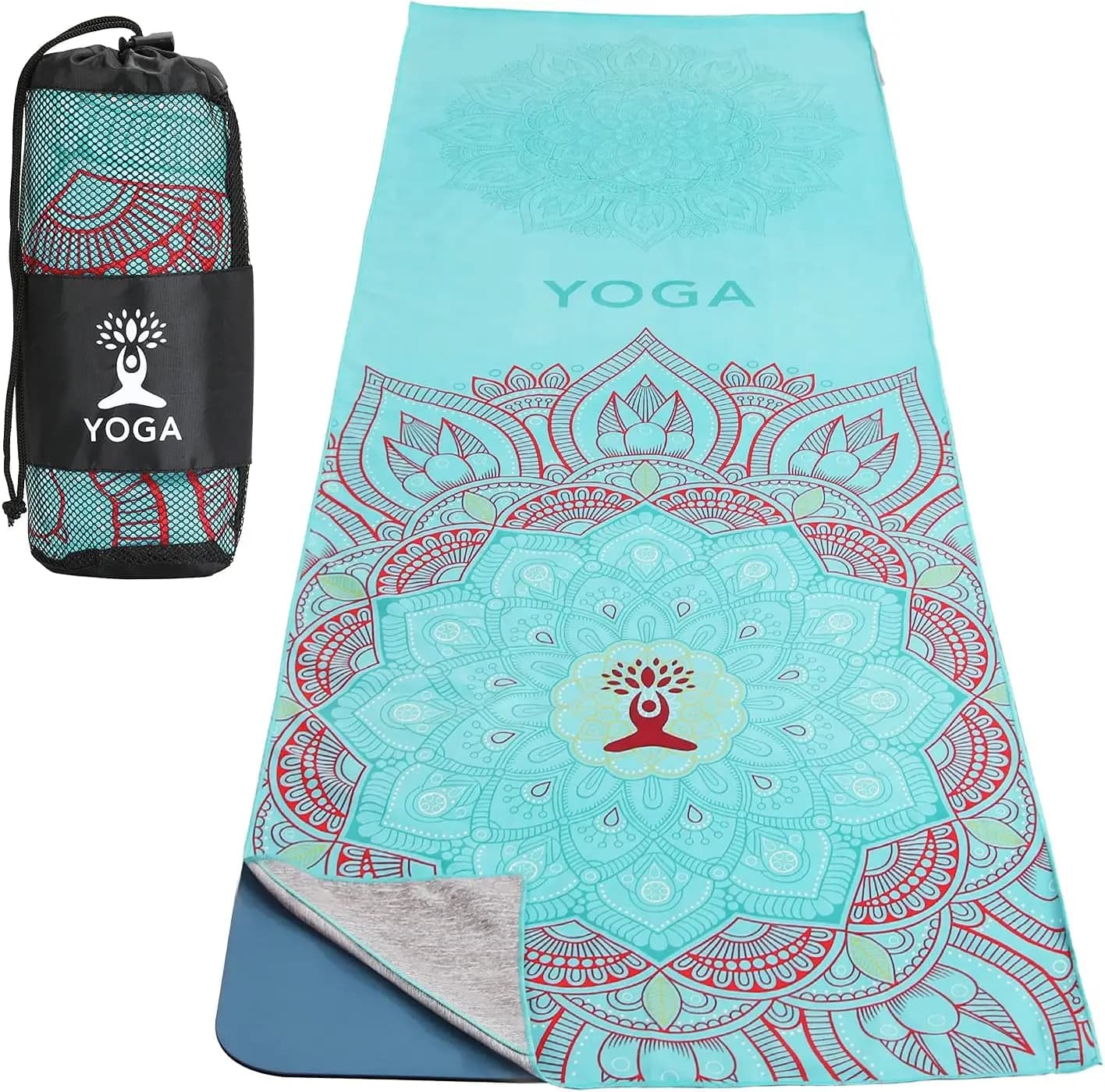 Anti-slip Yoga Phone with outlet points, Coprimaterassino 190x70 cm for Pilates, Fitness, Meditation, Pool and Beach