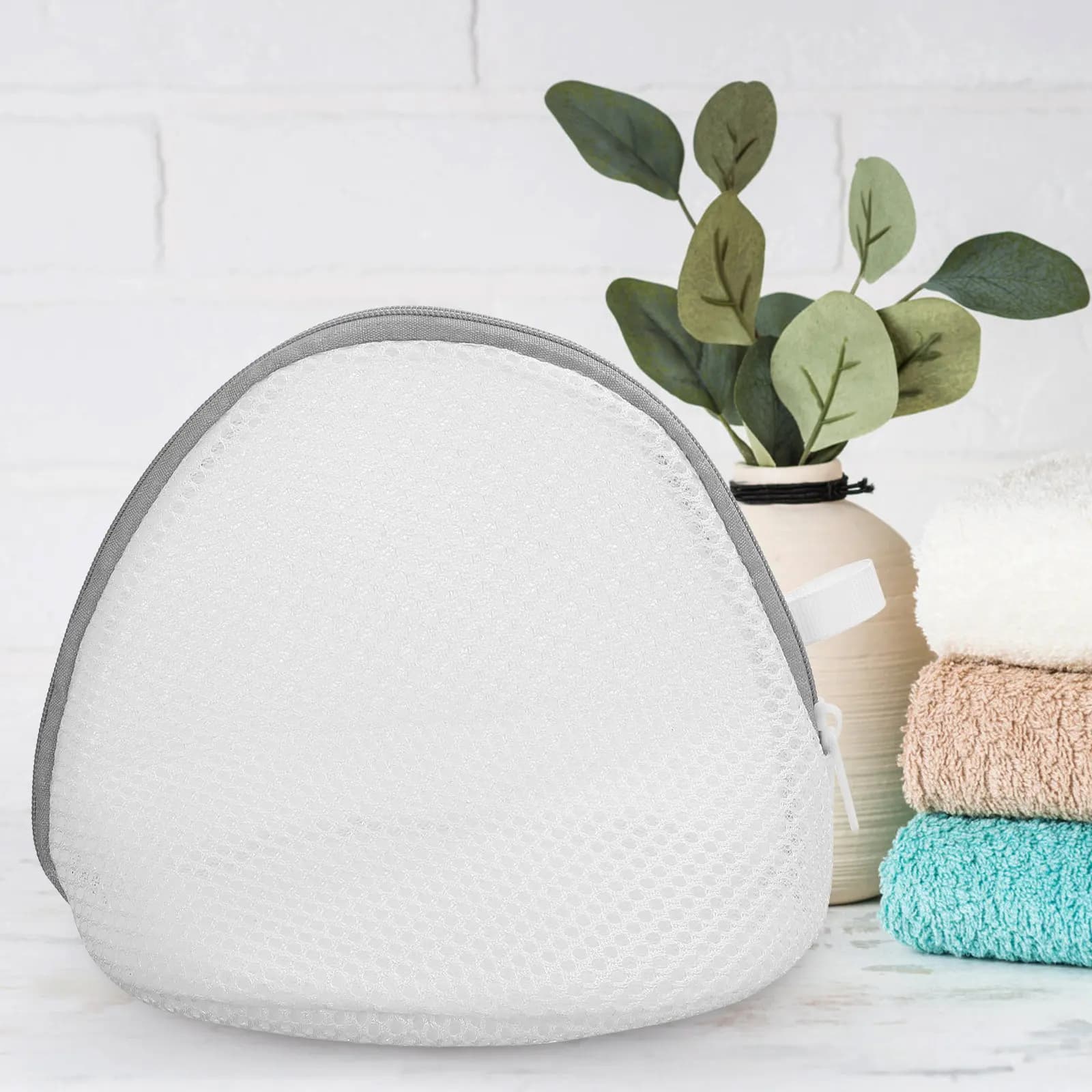 2Pcs Polyester Mesh Laundry Bags Zippered Security for Delicates Bra Lingerie Underwear Washing Machine Laundry Bag