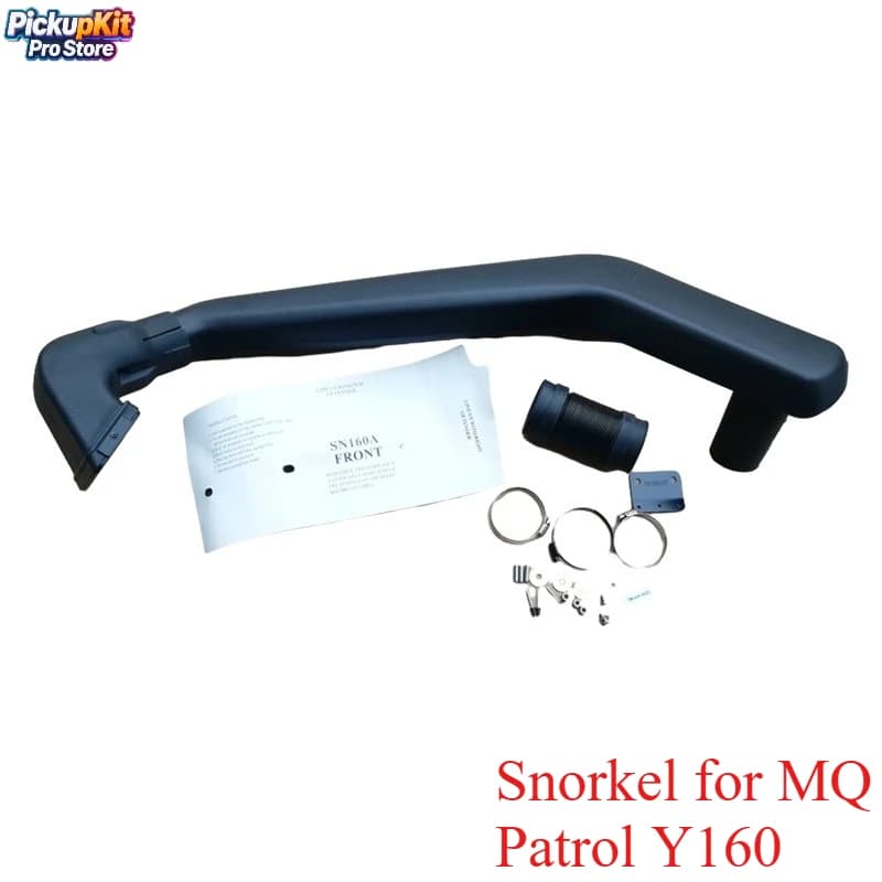 Snorkel laterale sinistro per MQ Patrol Y160 3.3L SD33 Diesel 304 Acciaio inossidabile Air Ram Kit di aspirazione a prova di acqua/polvere