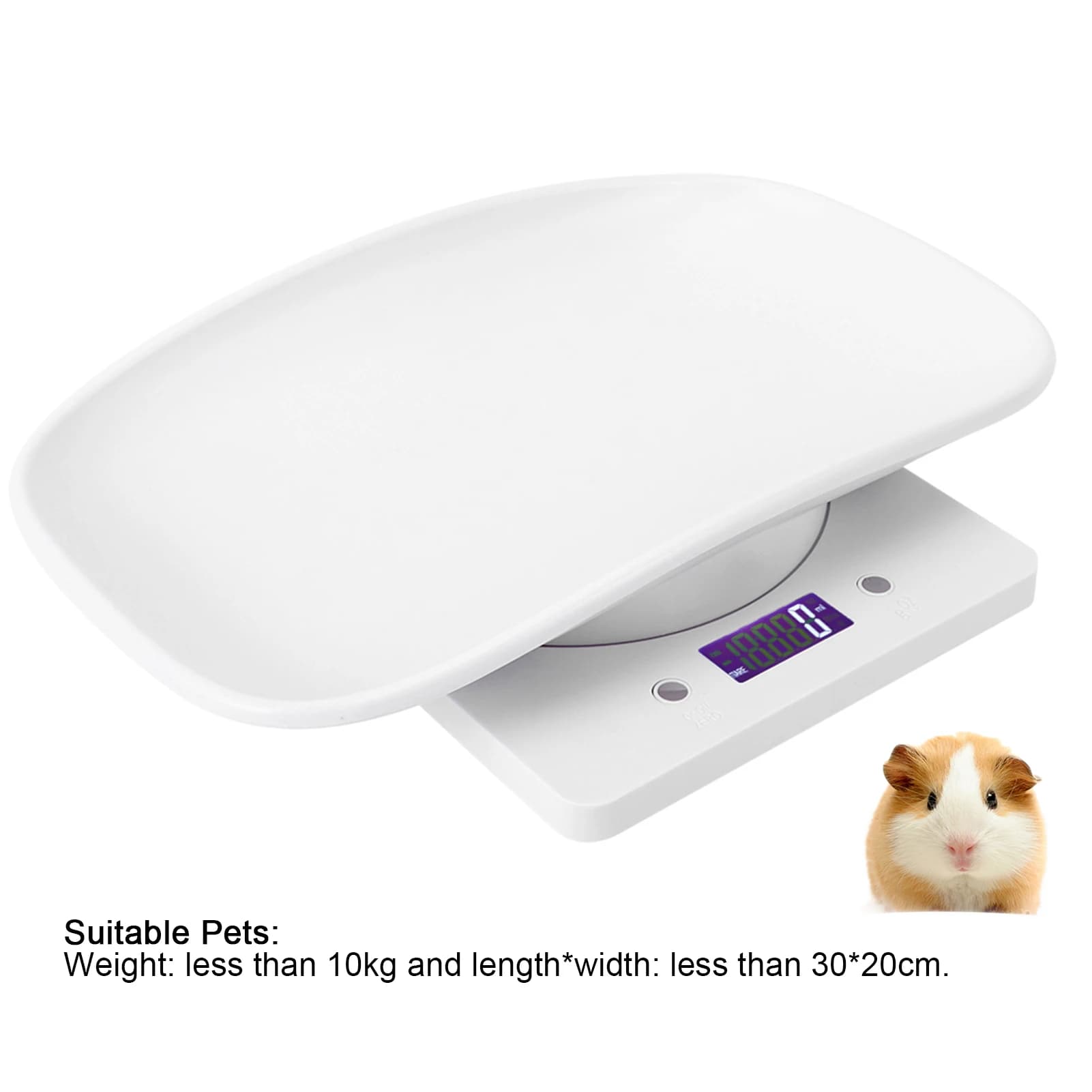10kg/1g Bilancia digitale per piccoli animali domestici per gatti Cani Strumento di misura Bilancia da cucina elettronica Bilancia per animali domestici Bilancia da cucina Bilancia digitale