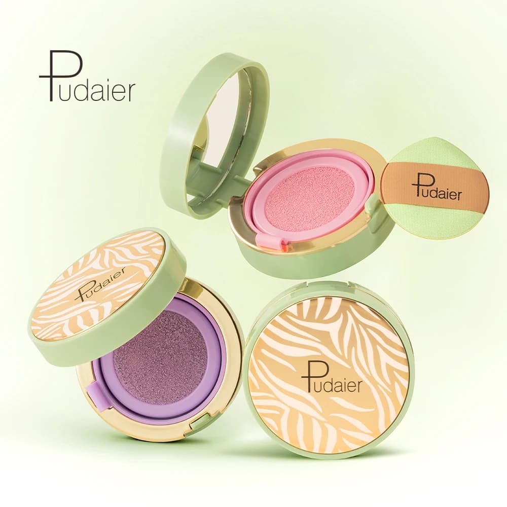 Pudaier 6 colori con fard liquido e evidenziatore - Trucco guance impermeabile a lunga durata, tavolozza di fard a bagliore naturale per il viso