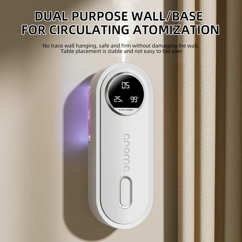 Diffusore di Aromi Intelligente, Umidificatore Compatto per Oli Essenziali, Ricaricabile USB, per Bagno, con Nebbia Fredda e Funzionamento Silenzioso