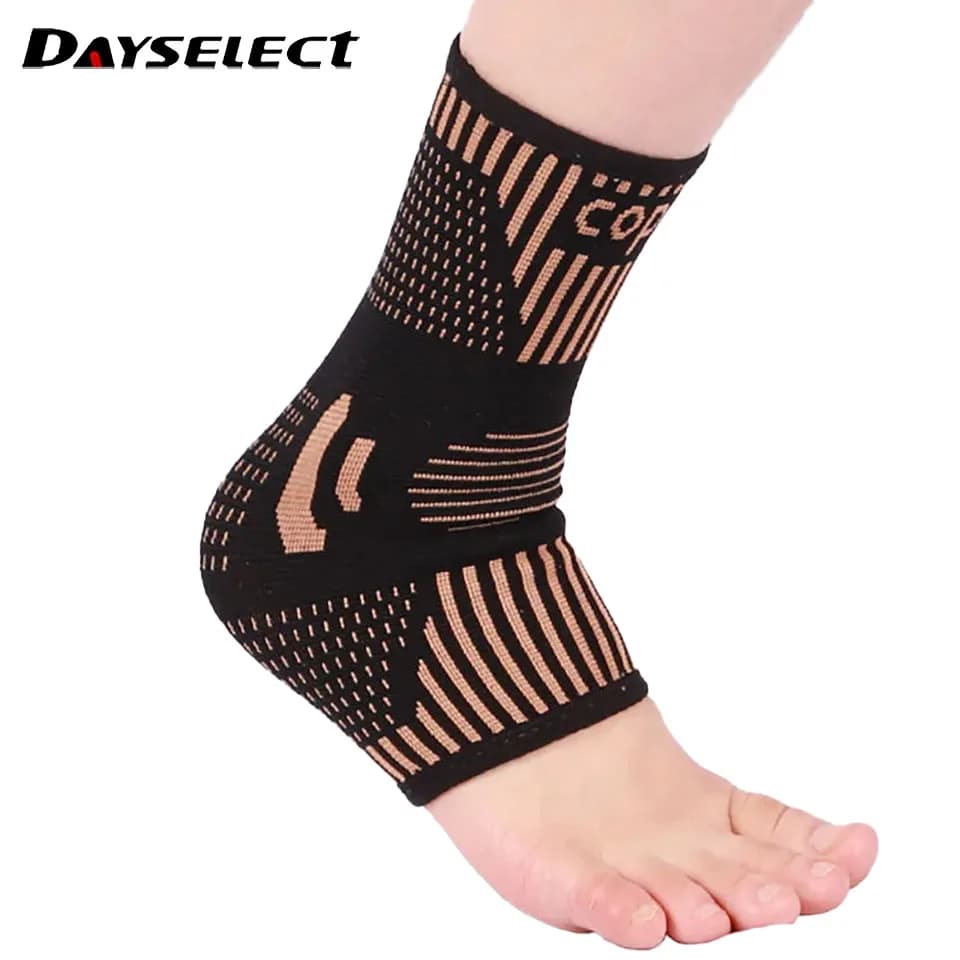 1 pz Rame Cavigliera Infuso Manicotto di Compressione Supporto Caviglia Tendine di Achille Sollievo Dal Dolore Fascite plantare Distorsione Unisex