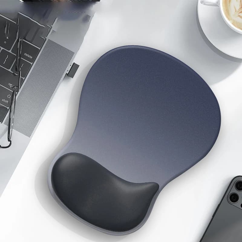 ErgoComfort Tappetino per mouse con poggiapolsi in gel, tappetino per mouse ergonomico da ufficio con supporto per il polso, antiscivolo, design per accessori da scrivania per la casa