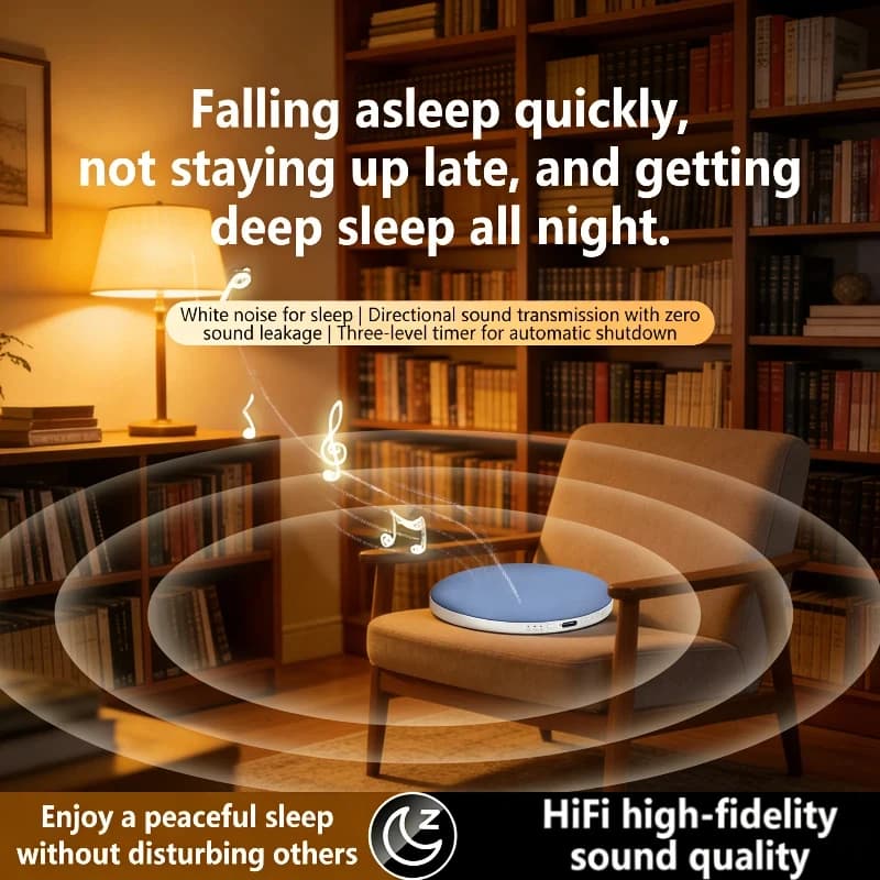 Altoparlante Bluetooth Wireless a Forma di Cuscino 360 ° Audio Surround Hi-Fi Stereo per il Sonno, Audio Privato Senza Disturbi, Compagno per Camera da Letto e Viaggi