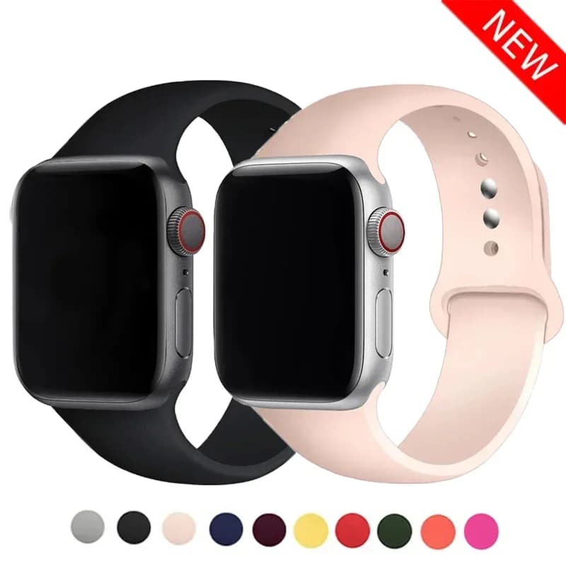Cinturino Sportivo in Silicone per Apple Watch Ultra 49mm 40mm 44mm 42/38mm, Bracciale in Gomma Morbida per iWatch Serie 9 8 7 6 SE 5 41mm 45mm