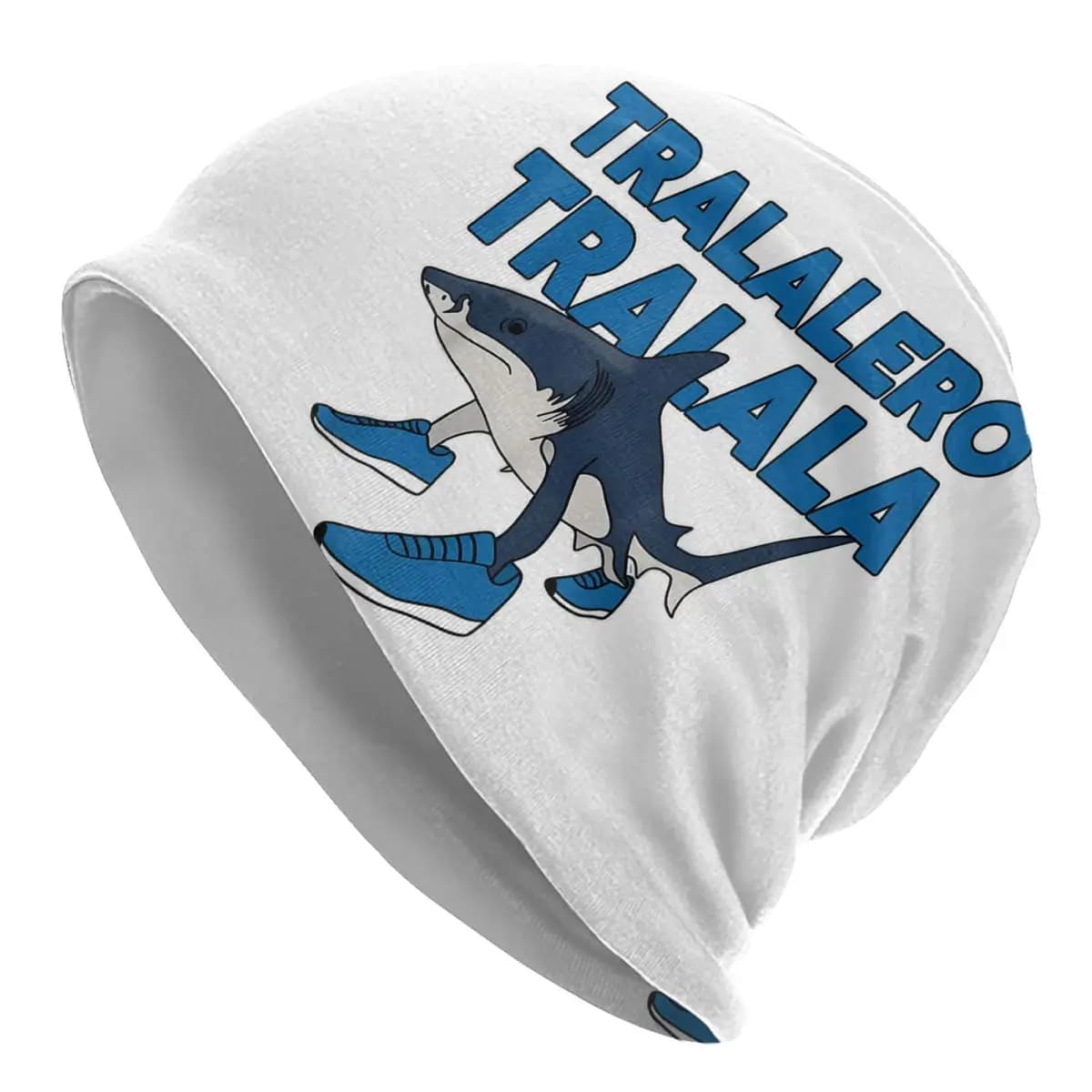 Tralalero Tralala Caps Italian Brainrot Meme Goth Autunno Inverno Outdoor Skullies Berretti Cappelli Primavera Caldo Cappello a cuffia a doppio uso