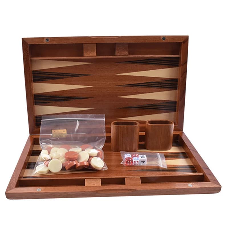 Set di scacchi di lusso in legno da 11-19 pollici Backgammon pieghevole grande tavola da Backgammon fatta a mano professionale scacchi famiglia gioco da tavolo regalo