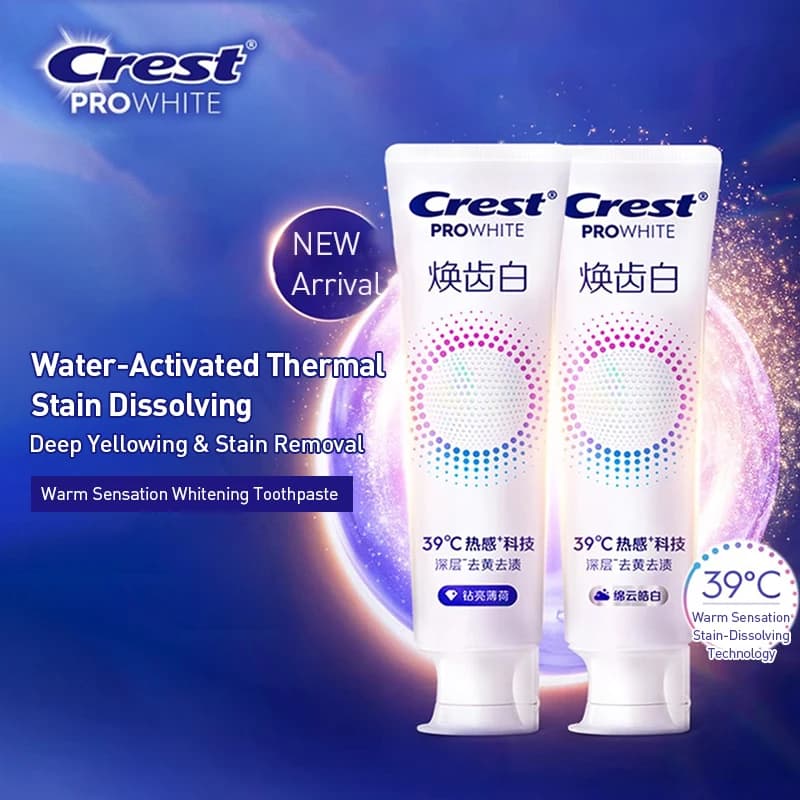 Crest Pro Dentifricio White Heat Sensation 39 Degrees for Removing Macchie Dei Denti, Whitening and Polishing Tooths