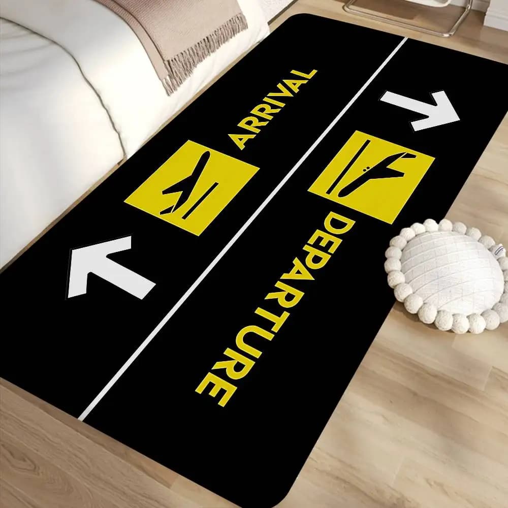 Tappeto da bagno antiscivolo per aeroporto, assorbente, a striscia lunga, tappeto per camera da letto, zerbino di benvenuto
