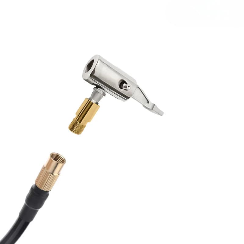 Pompa gonfiabile portatile per pneumatico per auto, compressore, gonfiatore per pneumatici, mandrino per pneumatici con connettore a ardiglione per riparazione tubi flessibili