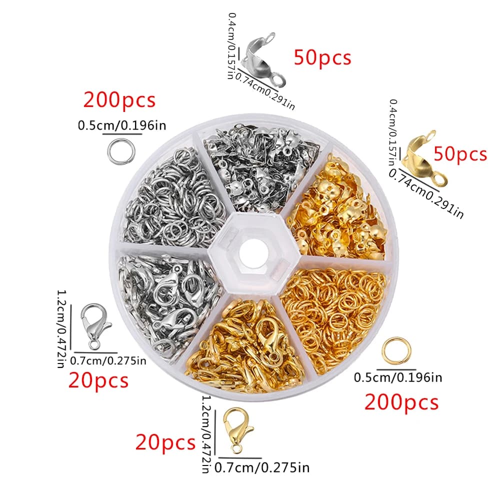 540 pieces stainless steel snap hook fasteners fasteners for beads jewelry creation diy accessories for bracelets necklaces wholesale materials