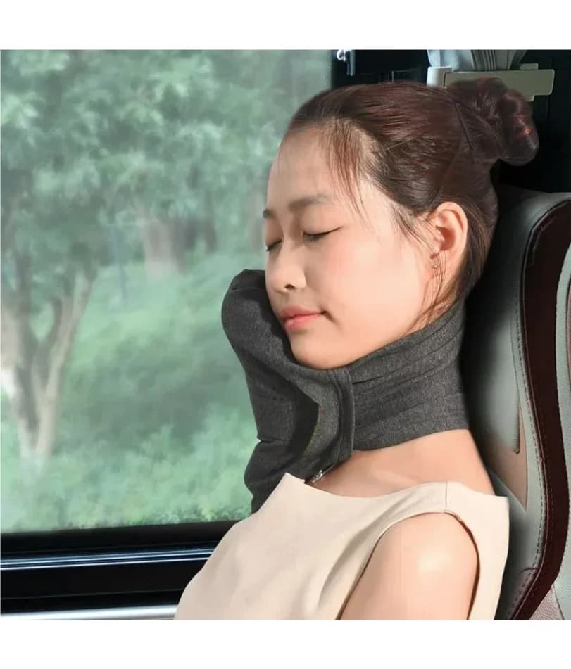 Nuovo modello Cuscino da viaggio in memory foam Cuscino di supporto per il collo con fodera lavabile per treno aereo e cuscini per auto per dormire