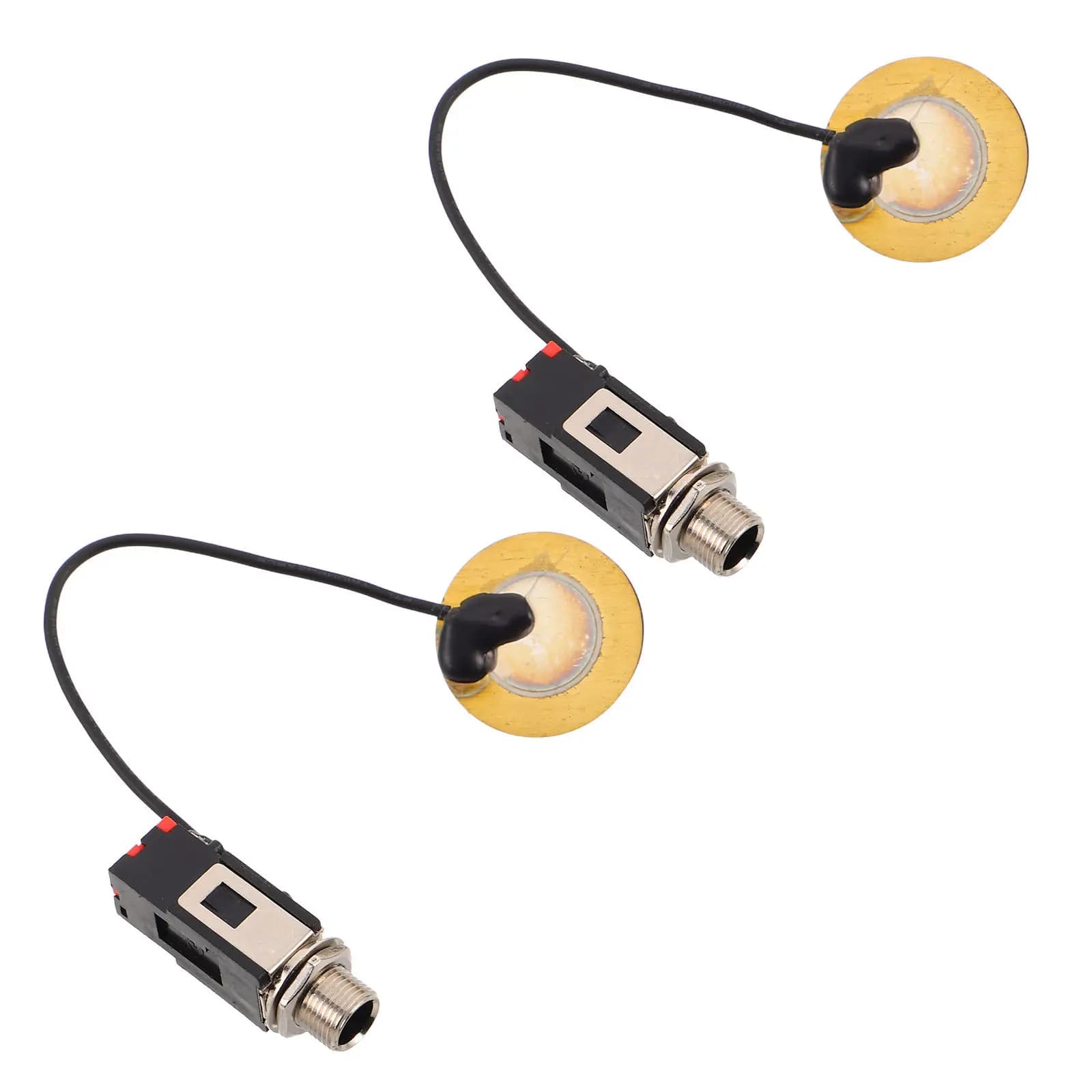 2Pcs Lightweight Self-Adhesive Piezoelectric Acoustic Instrument Pickup for Kalimba Ukulele Violin Mandolin Banjo Classical Folk