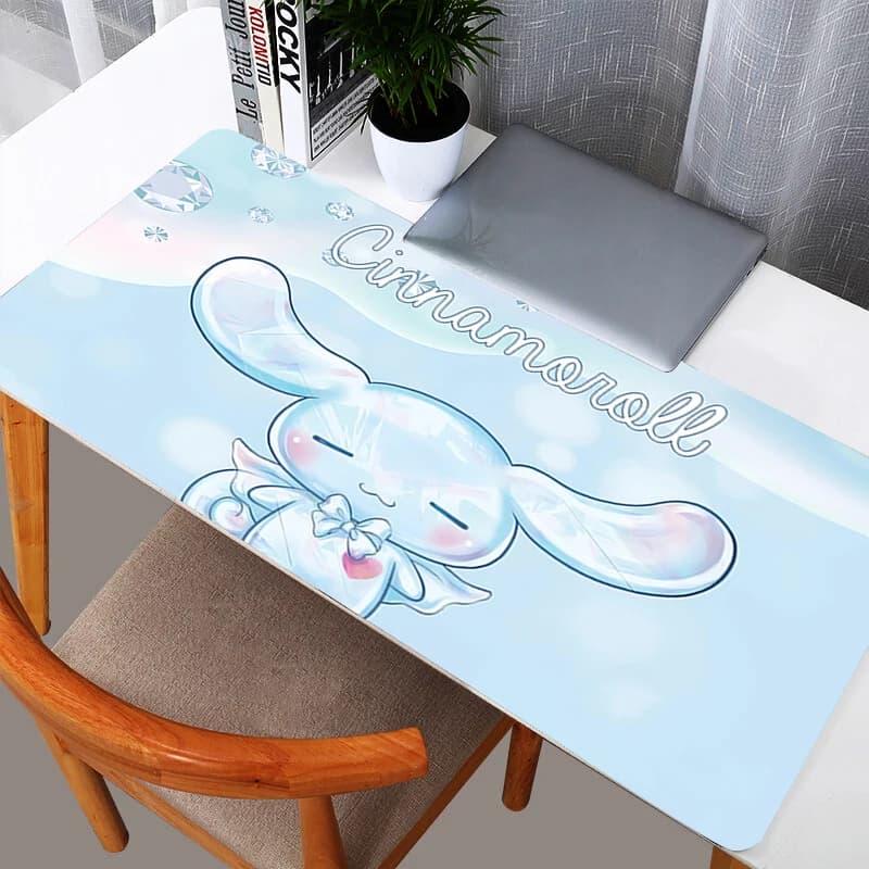 Tappetino per mouse da gioco Cinnamoroll, resistente, grande, per computer, tappetino da scrivania, tappeto per PC, accessori per tastiera da gamer, tappetino da tavolo